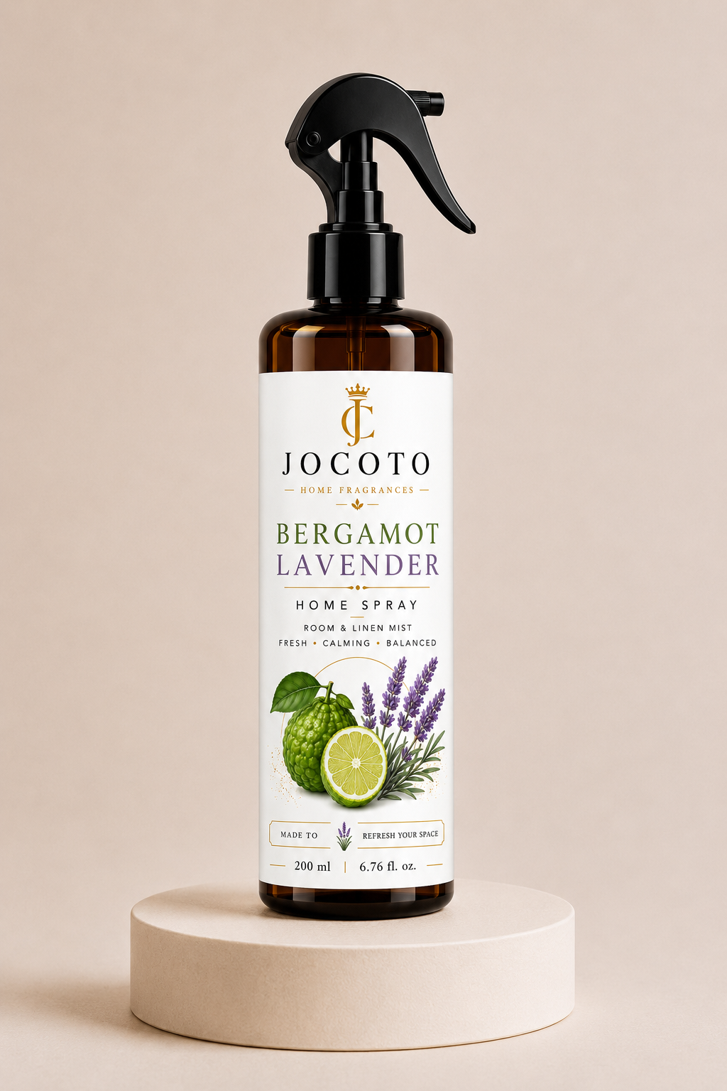 JOCOTO Bergamot Lavender Home Spray | Home Fragrance Spray – 200 ml