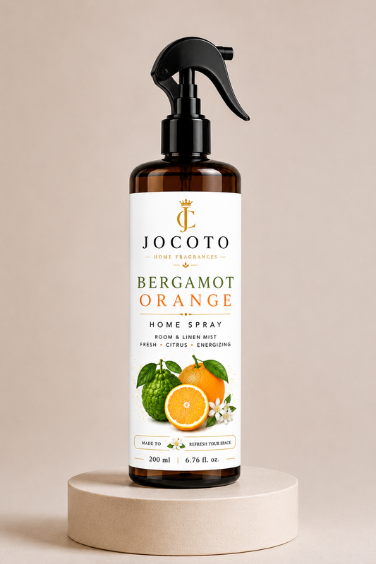 Jocoto Bergamot Orange Home Spray – Fresh Citrus Room & Linen Mist, 200 ml
