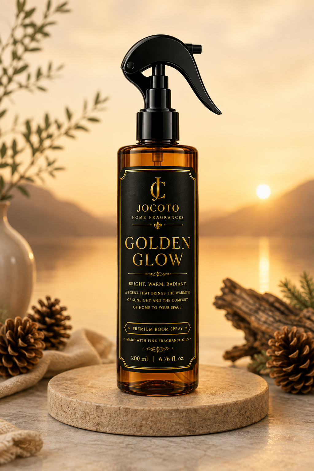 Jocoto Golden Glow Premium Room Spray – 200 ml