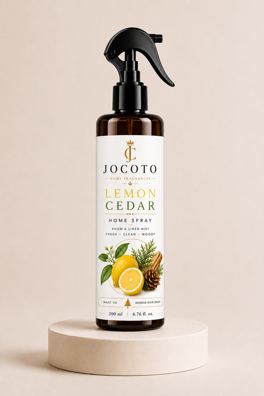 Jocoto Lemon Cedar Home Spray – Fresh, Clean & Woody Room Spray, 200 ml