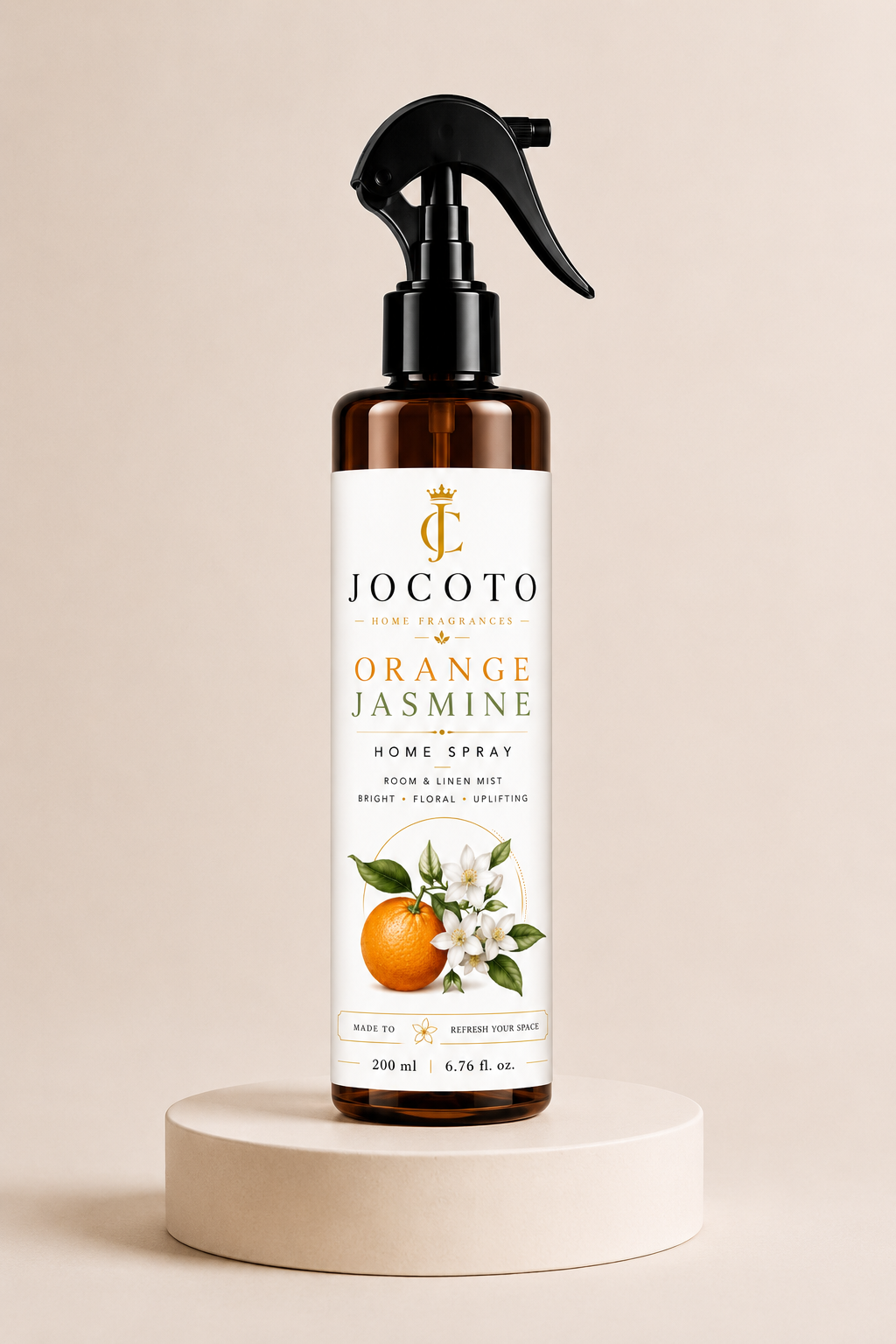 Jocoto Orange Jasmine Home Spray – Bright, Floral & Uplifting Room Spray, 200 ml