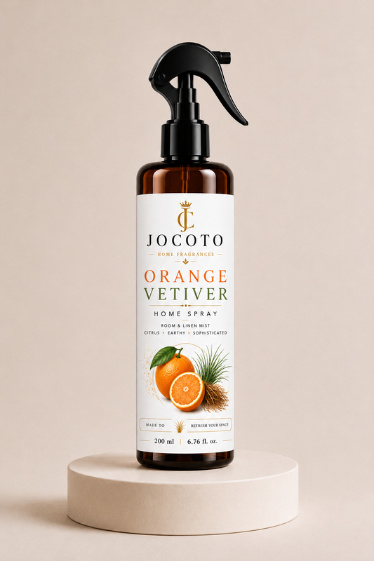 Jocoto Orange Vetiver Home Spray – Citrus, Earthy & Sophisticated Room Spray, 200 ml