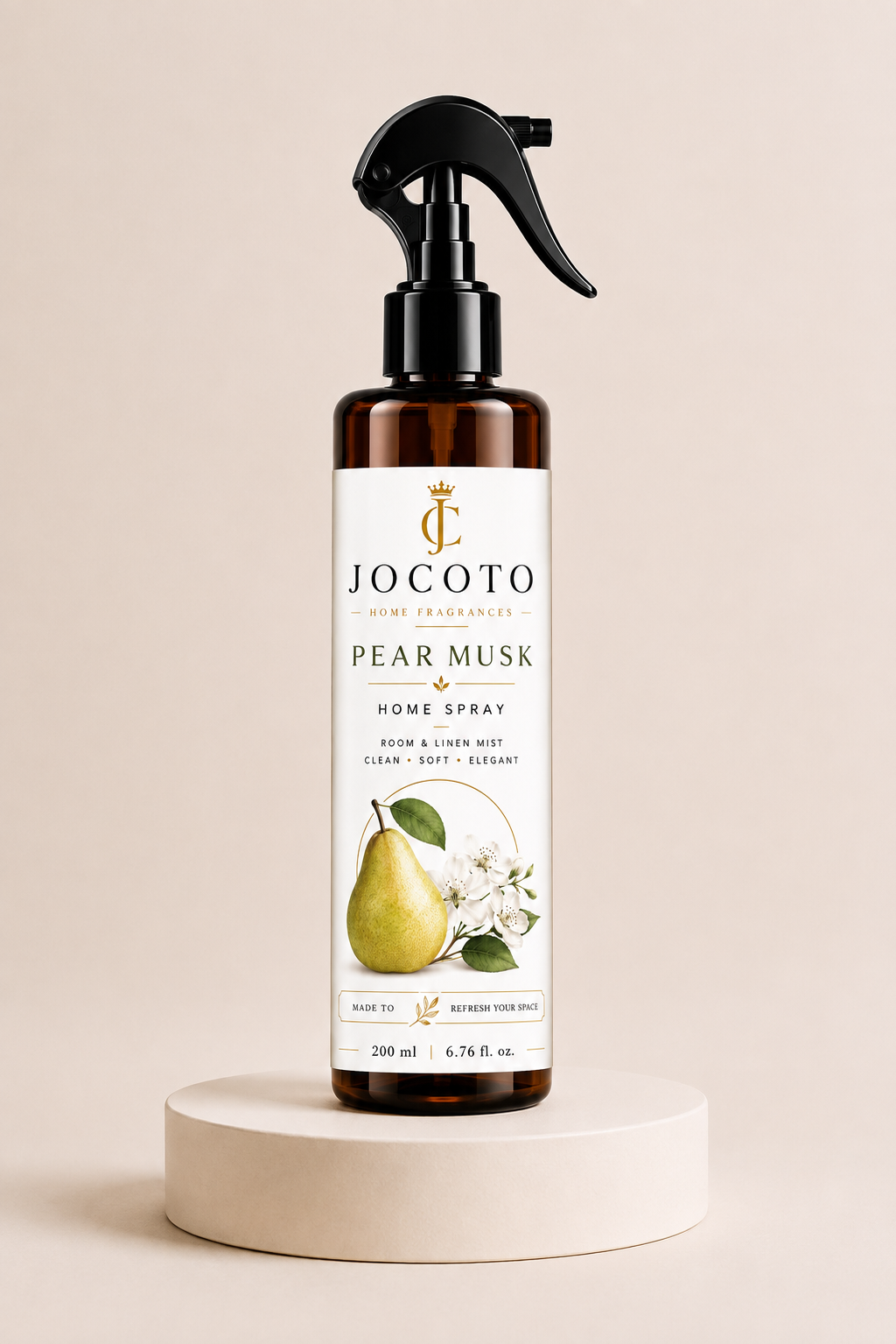 Jocoto Pear Musk Home Spray – Clean, Soft & Elegant Room Spray, 200 ml