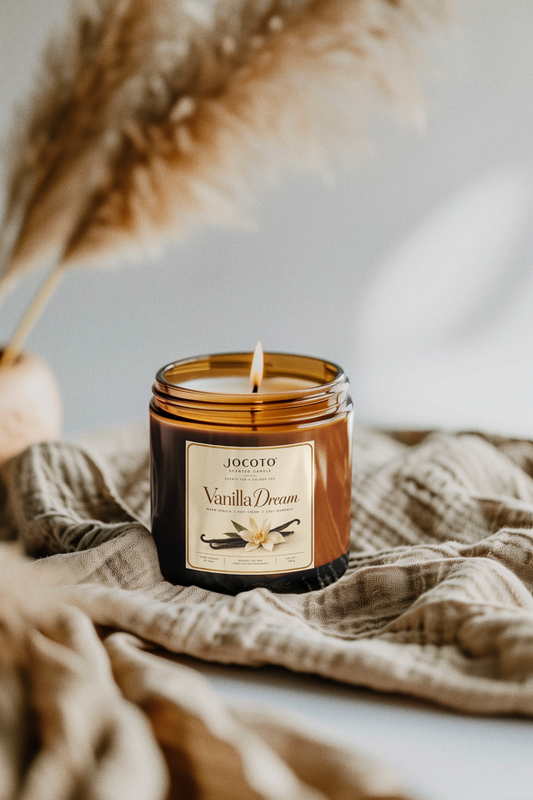 Vanilla Dream Scented Candle | Natural Soy Wax Candle – 200g | Jocoto
